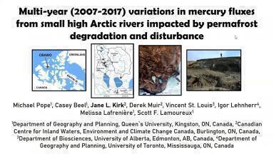 Multi-year (2007-2017) variations in mercury (Hg) fluxes from small High Arctic rivers impacted by permafrost